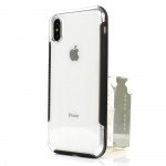 Wholesale Apple iPhone X (Ten) Clear Armor Shell Hybrid Case (Clear)